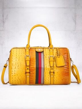 Croc-Embossed Travel Bag